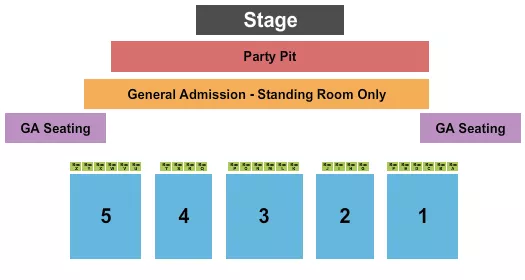 CONCERT GRANDSTAND Seating Map Seating Chart