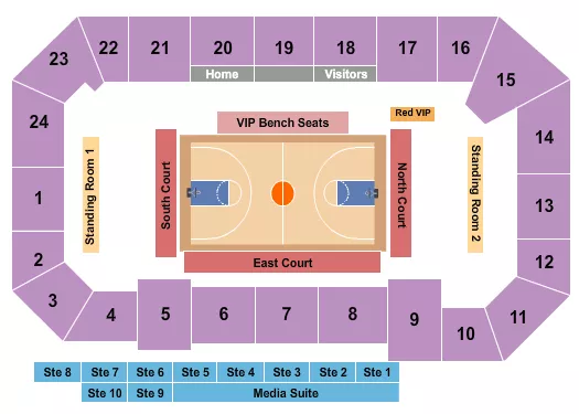 BASKETBALL GLOBETROTTERS Seating Map Seating Chart