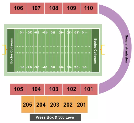 FOOTBALL Seating Map Seating Chart