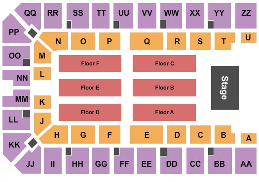 ENDSTAGE 3 Seating Map Seating Chart