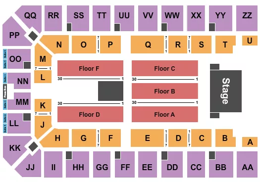 ENDSTAGE 4 Seating Map Seating Chart