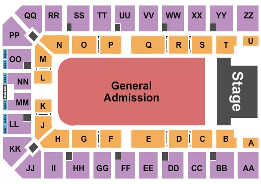ENDSTAGE GA FLOOR Seating Map Seating Chart