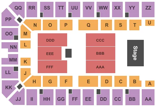 ENDSTAGE Seating Map Seating Chart