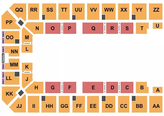 MONSTER TRUCKS 2 Seating Map Seating Chart