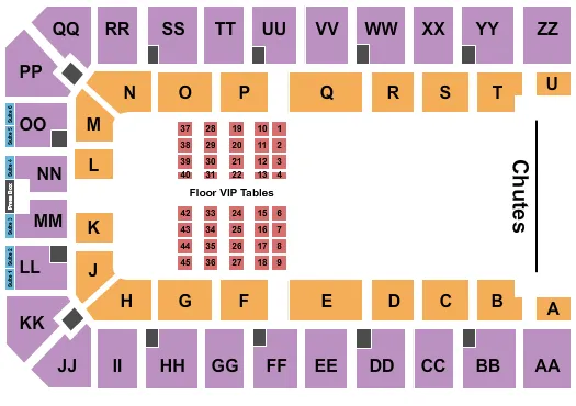 RODEO 3 Seating Map Seating Chart