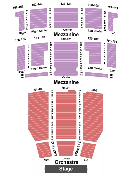 ENDSTAGE 2 Seating Map Seating Chart