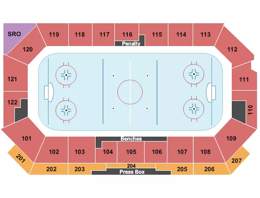 HOCKEY 3 Seating Map Seating Chart