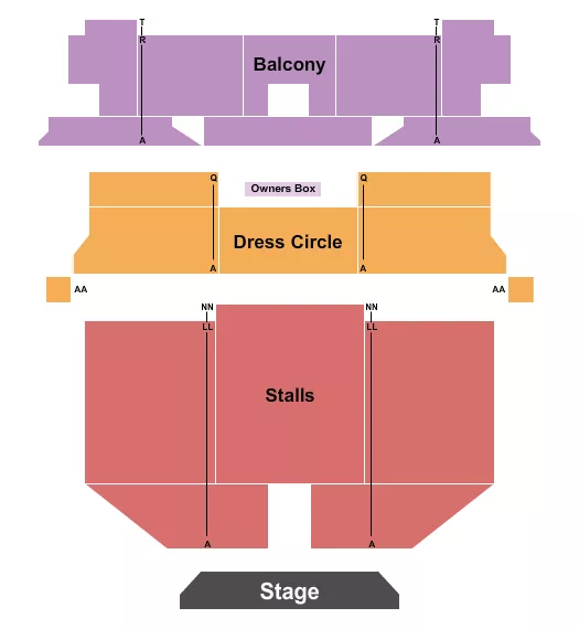 ENDSTAGE STALLS Seating Map Seating Chart
