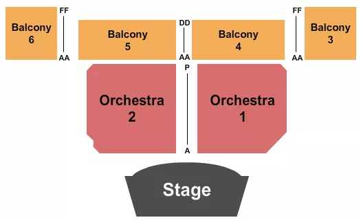 END STAGE Seating Map Seating Chart