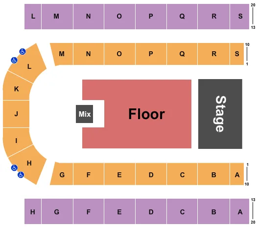ENDSTAGE FLOOR 3 Seating Map Seating Chart