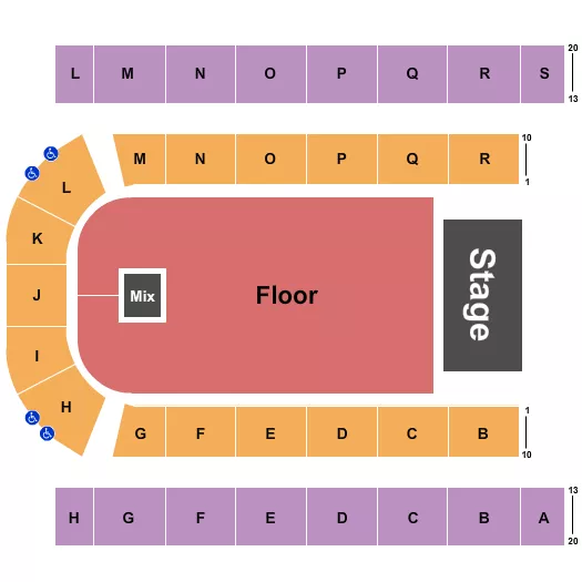 ENDSTAGE GA FLOOR 2 Seating Map Seating Chart