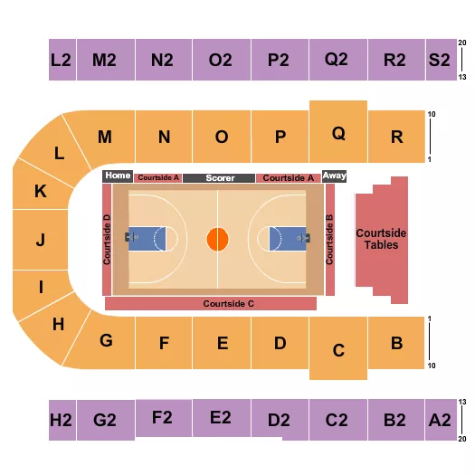 BASKETBALL 2 Seating Map Seating Chart