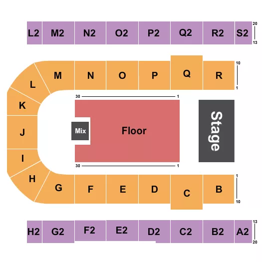 ENDSTAGE RSV FLR Seating Map Seating Chart