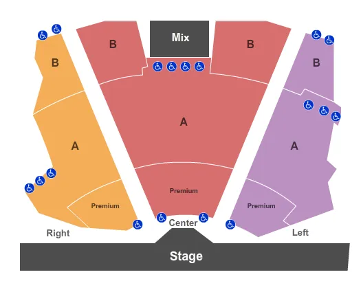 END STAGE Seating Map Seating Chart