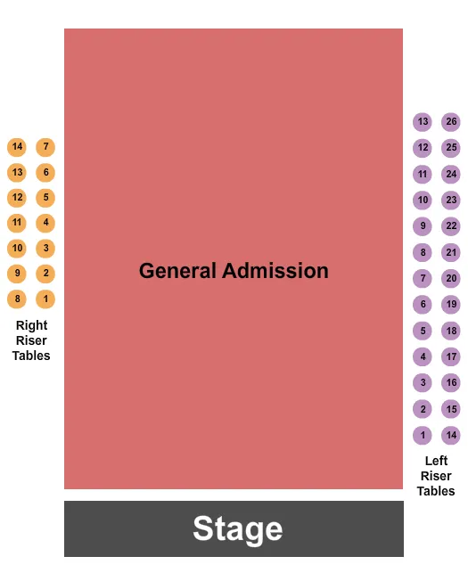 GA FLOOR RISER TABLES 2 Seating Map Seating Chart