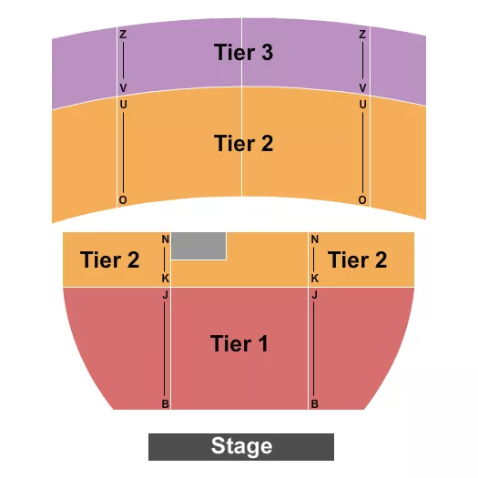 EGYPTIAN THEATRE BOISE ENDSTAGE TIER 2 Seating Map Seating Chart