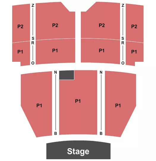 EGYPTIAN THEATRE BOISE P1 P2 Seating Map Seating Chart