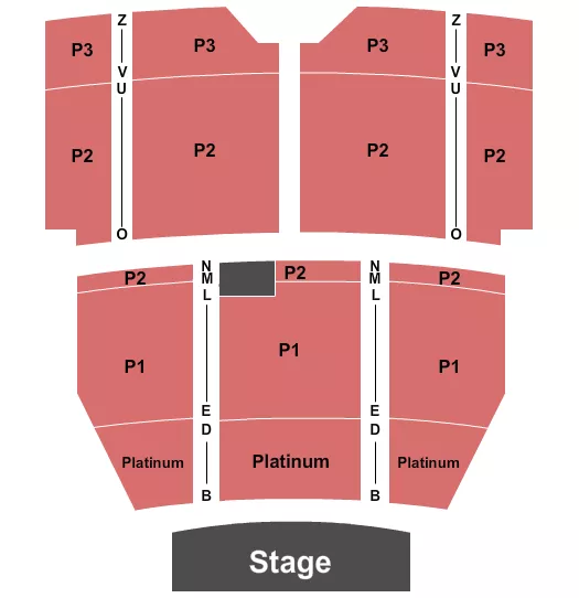 EGYPTIAN THEATRE BOISE PLATINUM P1 3 Seating Map Seating Chart