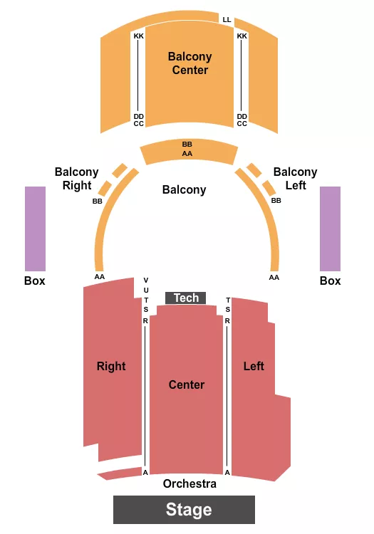 ENDSTAGE Seating Map Seating Chart