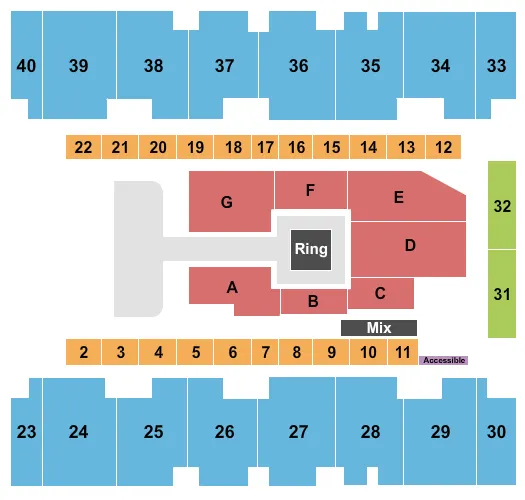 AEW Seating Map Seating Chart