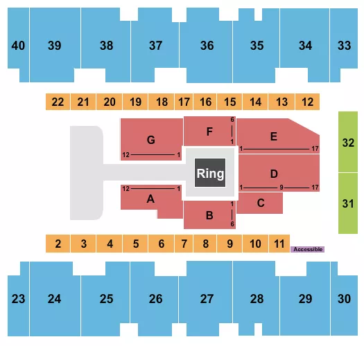 BOXING 2 Seating Map Seating Chart
