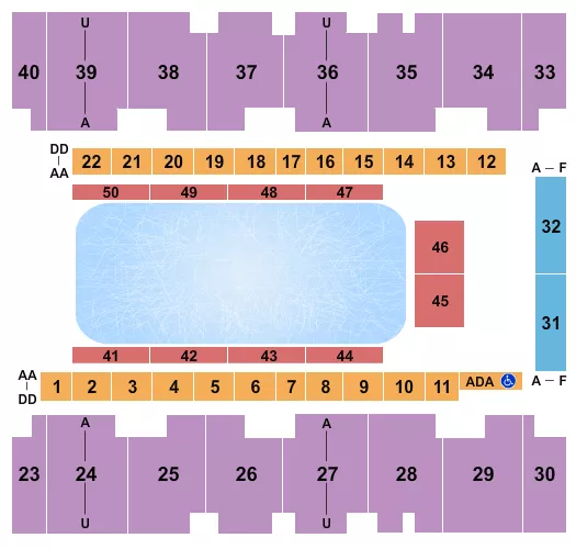 DISNEY ON ICE Seating Map Seating Chart