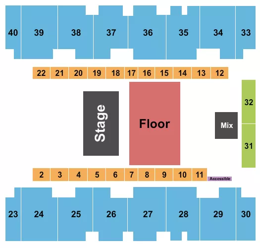 ENDSTAGE 5 Seating Map Seating Chart