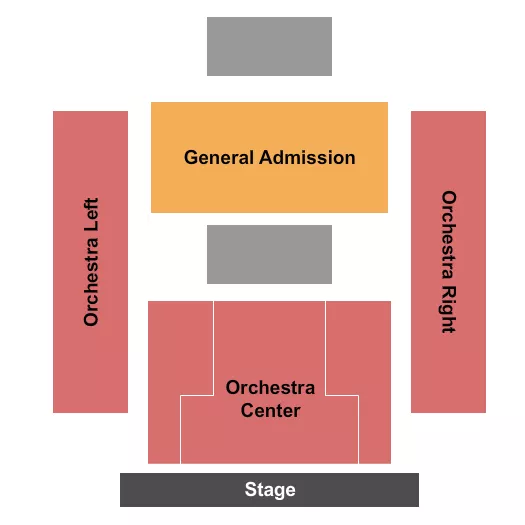 EL REY THEATRE LOS ANGELES ENDSTAGE RSV GA Seating Map Seating Chart