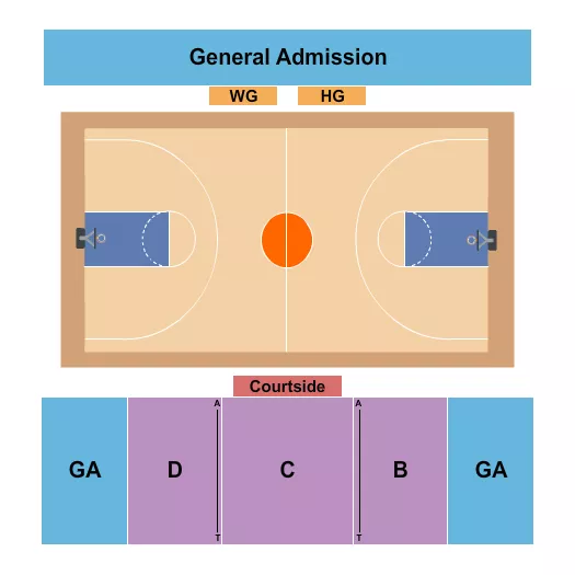 BASKETBALL GLOBETROTTERS Seating Map Seating Chart