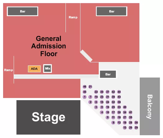 GA TABLES 4 Seating Map Seating Chart