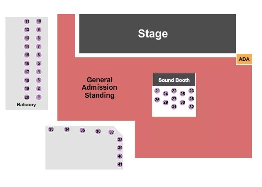 GA TABLES 2 Seating Map Seating Chart