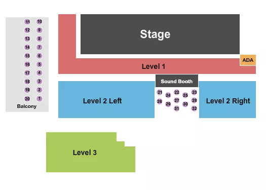 LEVEL 1 3 Seating Map Seating Chart