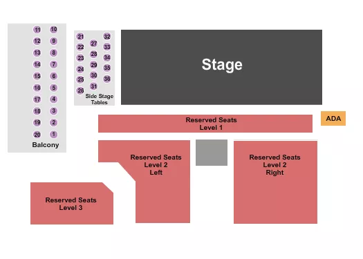 RESERVED 2 Seating Map Seating Chart