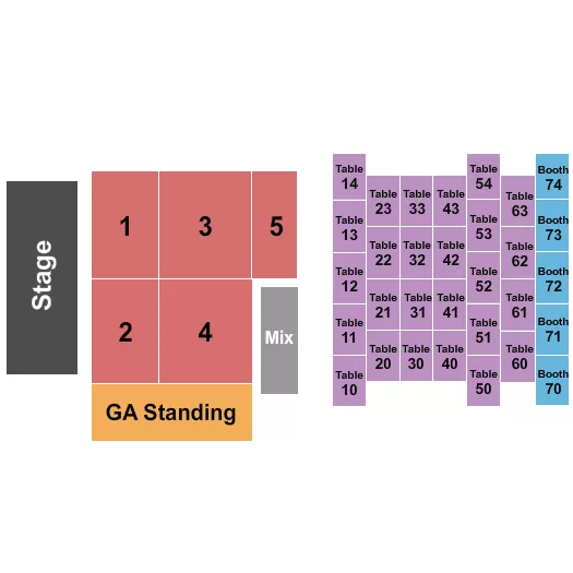 ENDSTAGE TABLES Seating Map Seating Chart