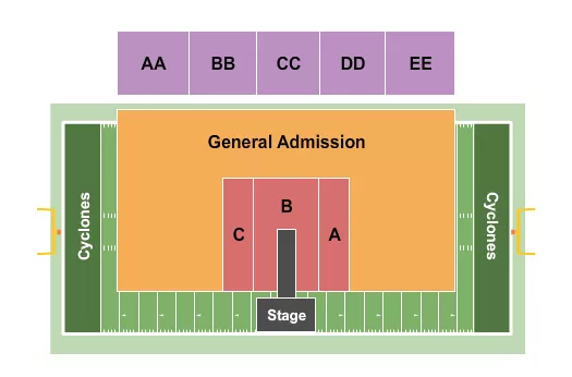 CONCERT W CATWALK 2 Seating Map Seating Chart