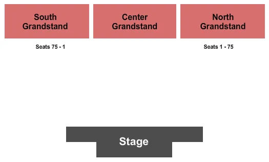 GRANDSTAND ONLY Seating Map Seating Chart