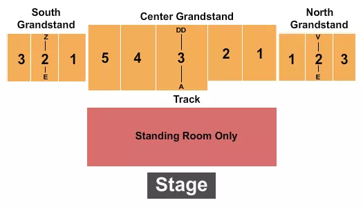 STANDING RESERVED Seating Map Seating Chart