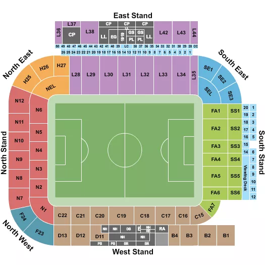 SOCCER STATIC Seating Map Seating Chart