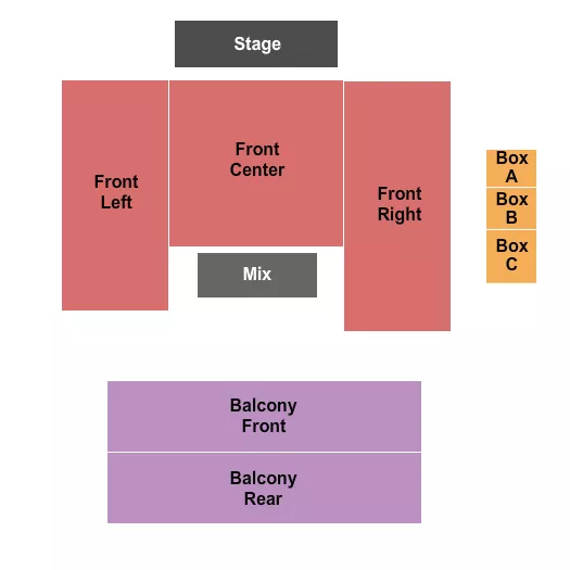END STAGE Seating Map Seating Chart