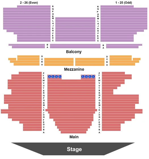 END STAGE Seating Map Seating Chart