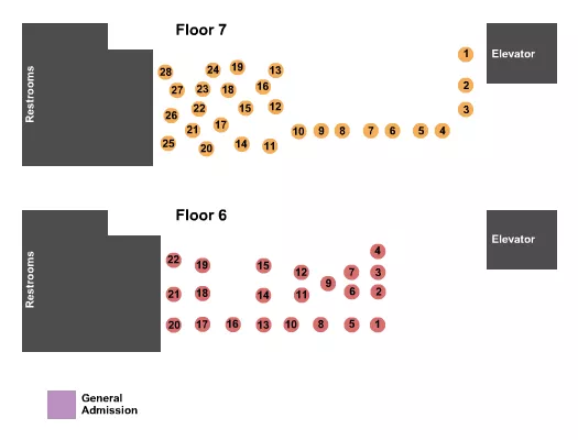 TABLES GA Seating Map Seating Chart