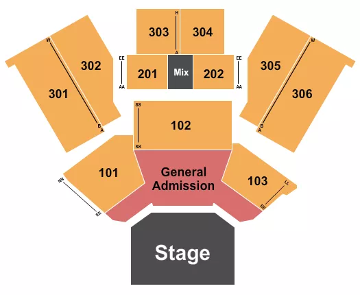 ENDSTAGE GA Seating Map Seating Chart