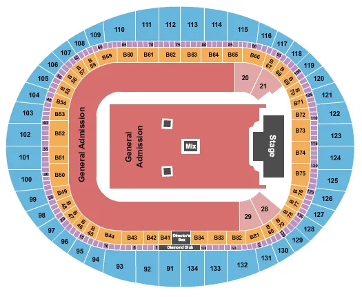 ENDSTAGE GA FLOOR Seating Map Seating Chart