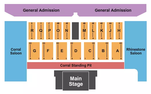 STAGECOACH 2 Seating Map Seating Chart