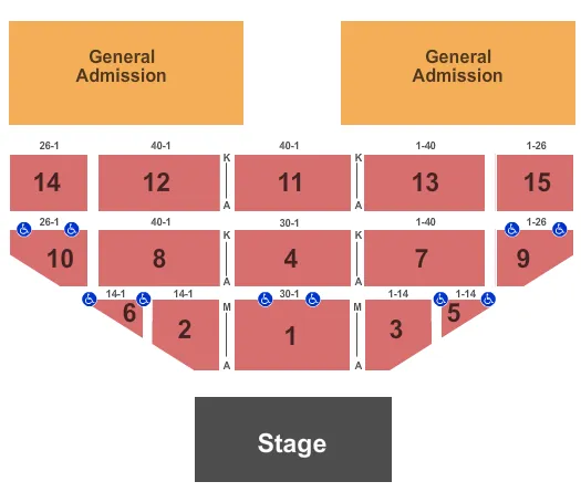 STAGECOACH CAMPING Seating Map Seating Chart