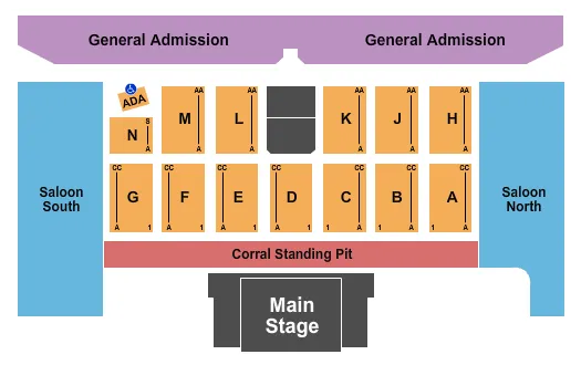STAGECOACH Seating Map Seating Chart