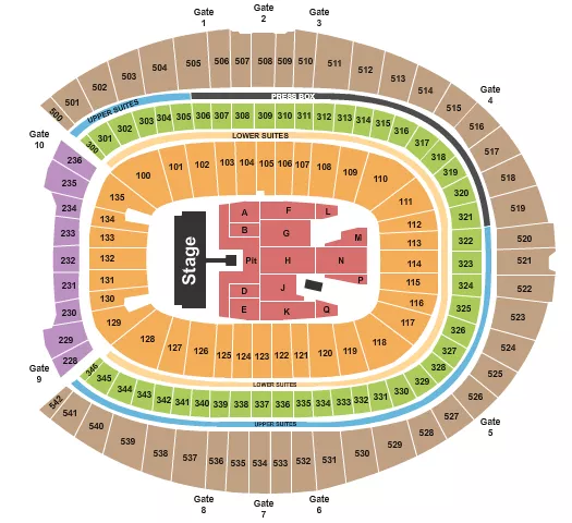 AC DC Seating Map Seating Chart