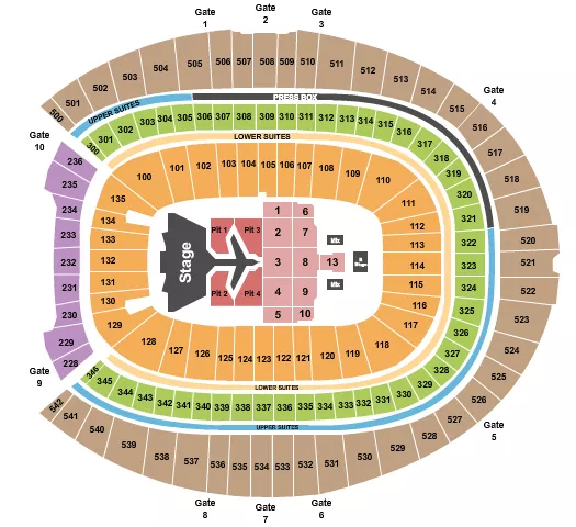 MORGAN WALLEN Seating Map Seating Chart