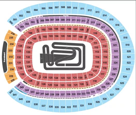 SUPERMOTOCROSS Seating Map Seating Chart