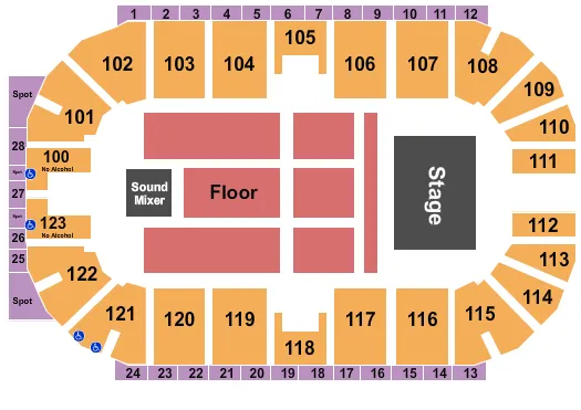 JOHN MELLENCAMP Seating Map Seating Chart